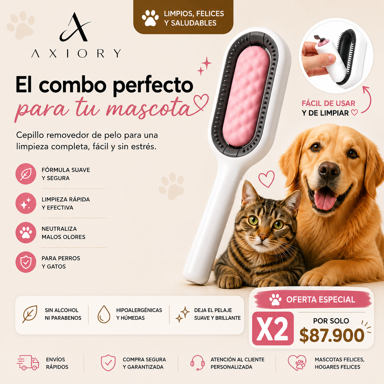 PawFresh™ Kit de Limpieza Premium para Mascotas