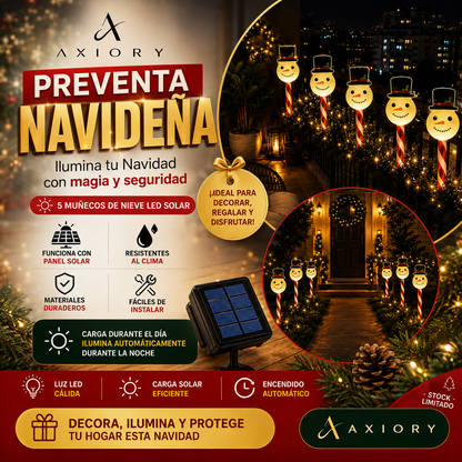 Luz Solar Navideña Muñeco de Nieve™
