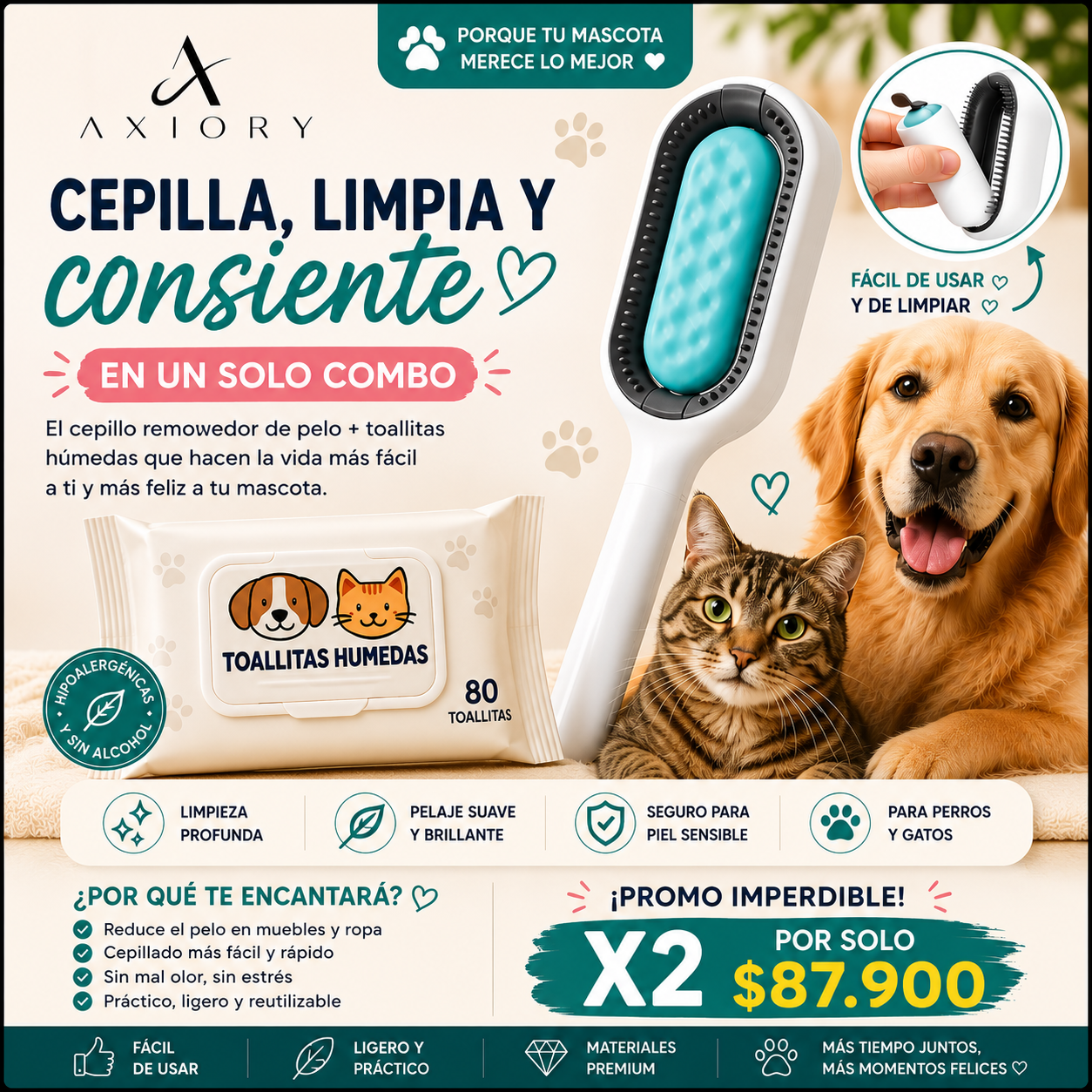 PawFresh™ Kit de Limpieza Premium para Mascotas